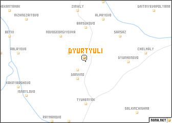 map of Dyurtyuli