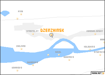 map of Dzerzhinsk