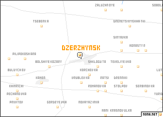 map of Dzerzhyns\