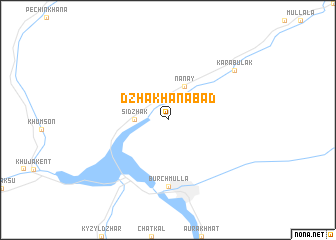 map of Dzhakhanabad