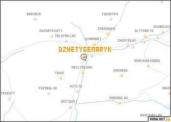 map of (( Dzhetygen-Aryk ))