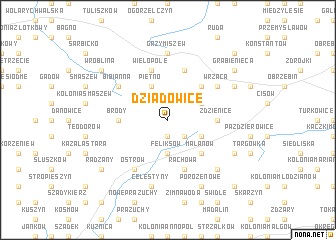 map of Dziadowice