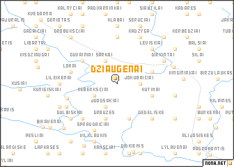 map of Džiaugėnai