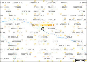 map of Dziekanowice