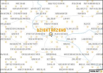 map of Dziektarzewo