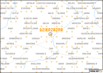 map of Dzierzązna