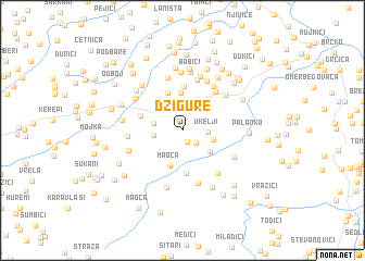 map of Džigure