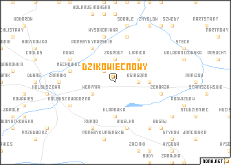 map of Dzikowiec Nowy