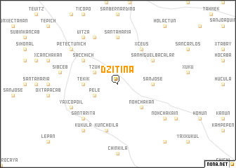 map of Dzitiná