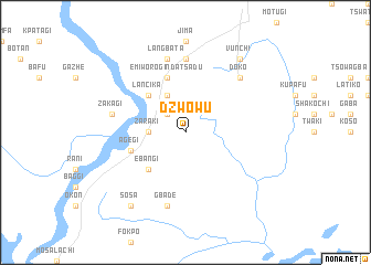 map of Dzwowu