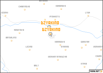 map of Dzyakino