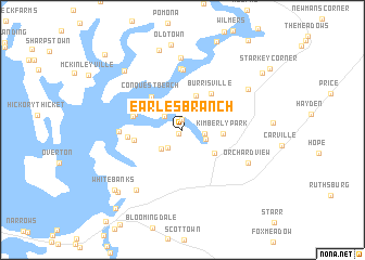map of Earles Branch