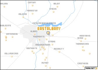 map of East Albany