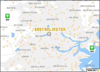 map of East Arlington