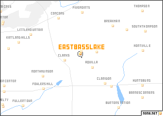 map of East Bass Lake