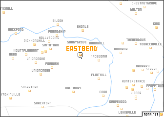 map of East Bend