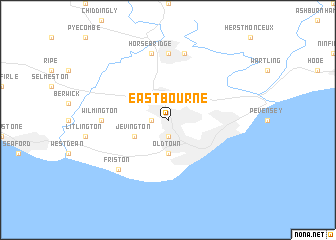 map of Eastbourne