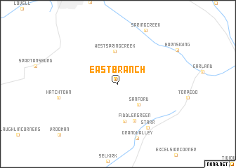 map of East Branch