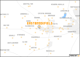 map of East Brookfield