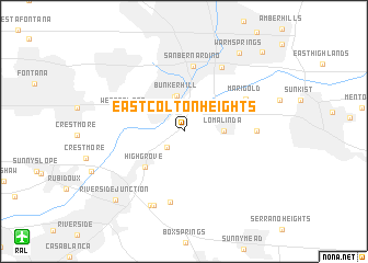 map of East Colton Heights