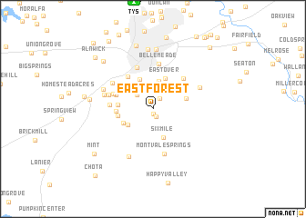 map of East Forest