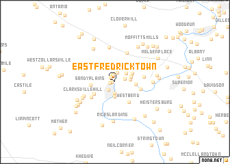 map of East Fredricktown