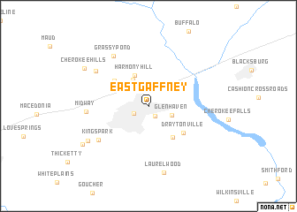 map of East Gaffney