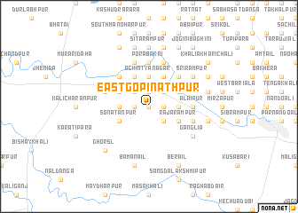 map of East Gopīnāthpur