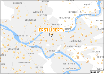 map of East Liberty