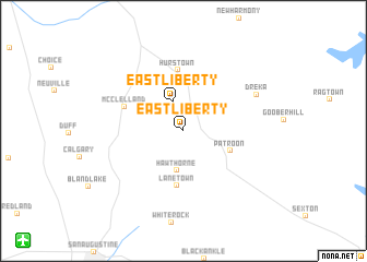 map of East Liberty