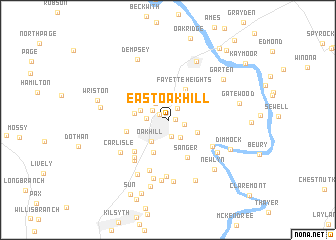 map of East Oak Hill