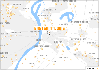 map of East Saint Louis