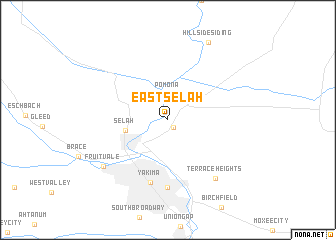 map of East Selah