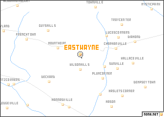 map of East Wayne