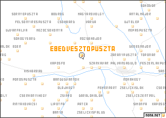 map of Ebédvesztőpuszta