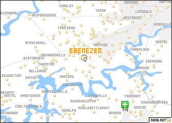 map of Ebenezer