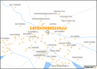 map of Ebrāhīmābād-e Ḩājjī