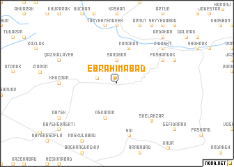 map of Ebrāhīmābād