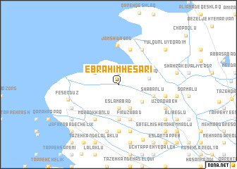 map of Ebrāhīm Ḩeşārī