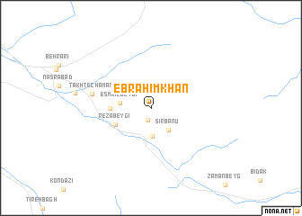 map of Ebrāhīm Khān