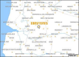 map of Ébruyères