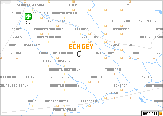 map of Échigey