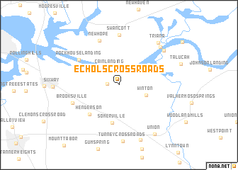 map of Echols Crossroads