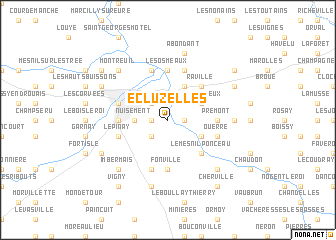 map of Écluzelles