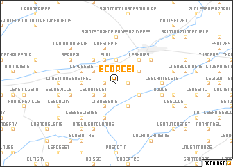 map of Écorcei