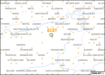 map of Écot