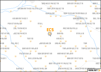 map of Écs