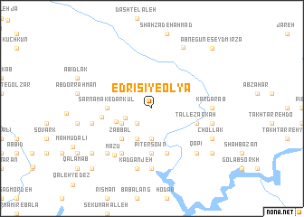 map of Edrīsī-ye ‘Olyā