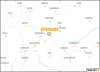 map of Efandion