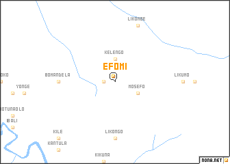 map of Efomi